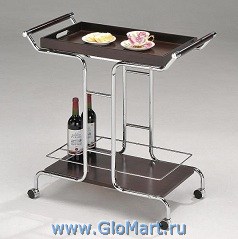 Столик сервировочный, круглый, на колесиках. увеличить