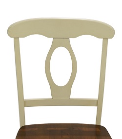 Жёсткий деревянный стул. Цвет - комби (тёмный дуб/молочный).