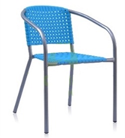 Металлический стул синий