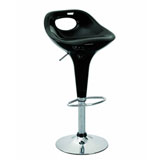 барный стул на металлической стойке, цвет черный
