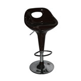 барный стул на металлической стойке, цвет коричневый
