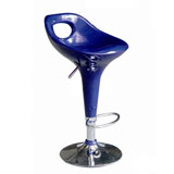барный стул на металлической стойке, цвет синий