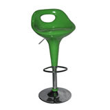 барный стул на металлической стойке, цвет зеленый