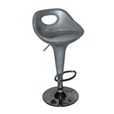 барный стул на металлической стойке, цвет серый
