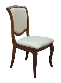 Деревянный стул с мягкой обивкой. Цвет - коричневый.