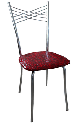Кухонный стул  с красивой спинкой. Материал: металл, винилискожа. Цвета в ассортименте. 