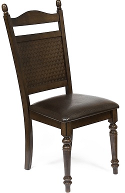 Мягкие стулья из массива дерева со вставками из МДФ(ротанг,дерево,кожа крокодила), цвет: темно-коричневый 