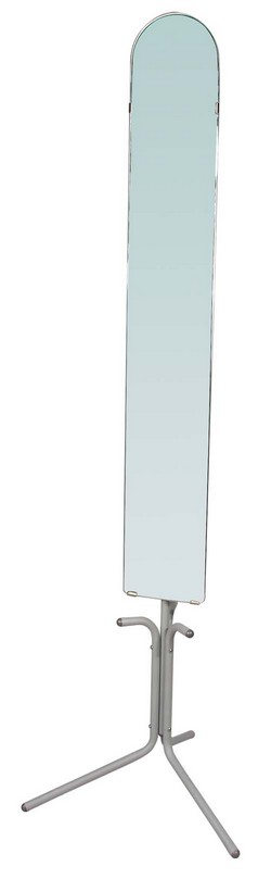 Зеркало компактное напольное. Материал стальная труба, полимерное покрытие. Размер: 55*175* см. Цвет: алюминий.