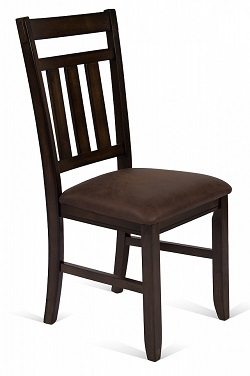 Мягкий стул из ткани на деревянной основе. Цвет темный орех.