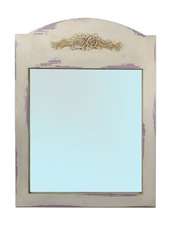 Небольшое зеркало Прованс белый с лавандовым.