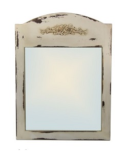 Небольшое зеркало Прованс белый.
