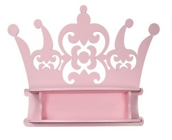 Декоративная полочка Корона. Цвет: розовый.
