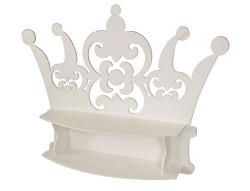 Декоративная полочка Корона. Цвет: белый.