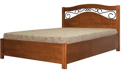 Кровать из дерева с металлической ковкой MM-0517