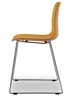 Дизайнерский стул на металлокаркасе. Цвет имбирный. 