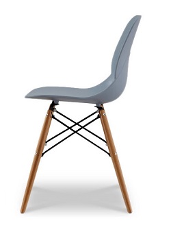 Дизайнерские стулья на деревянной основе. Цвет голубой.