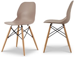 Дизайнерские стулья на деревянной основе. Цвет коричневый.