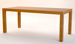 Обеденный стол из массива дерева. Цвет: коричневый.
