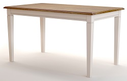 Классический деревянный обеденный стол. Цвет бежевый.