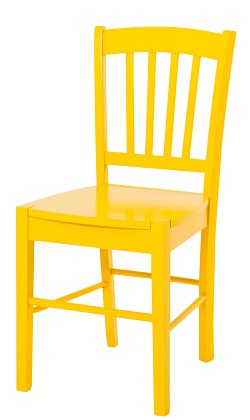 Стул деревянный с жестким сиденьем. Цвет желтый.