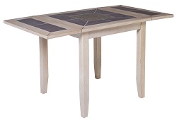 Деревянный стол с керамической плиткой. Цвет серый/дуб серый.
