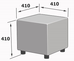 Маленький пуфик на ножках. Габаритные размеры.