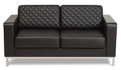 Двух-и трехместные диван из экокожи. Цвет черный. Цвета в ассортименте.