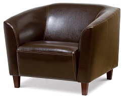 Мягкое кресло из экокожи. Цвет коричневый.