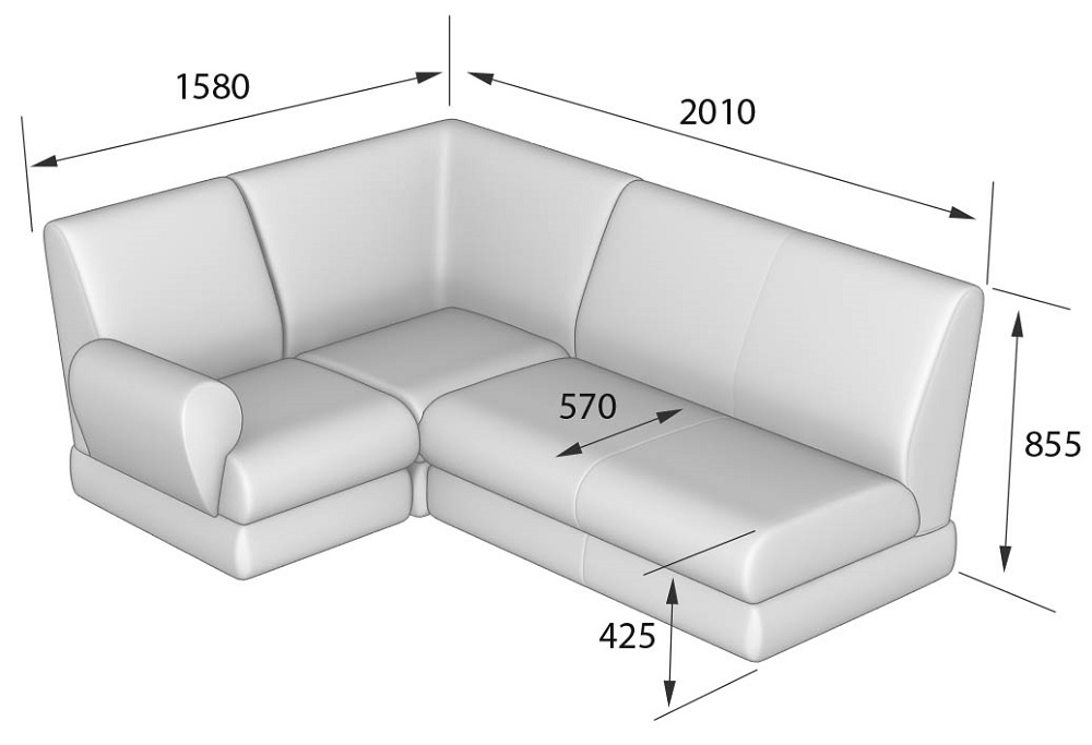 Размеры Углового Дивана Фото