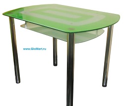 Стеклянный столик с подвесной полочкой FS-10176