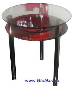 Круглый стеклянный стол с фотопечатью FS-10183