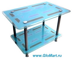 Цветной стеклянный столик с подстольем FS-10203