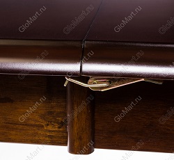Полуовальный раскладной деревянный стол. Цвет тобакко.