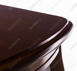 Полуовальный раскладной деревянный стол. Цвет тобакко.