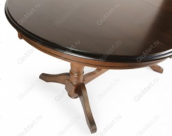 Большой овальный раскладной деревянный стол. Цвет Тобакко.