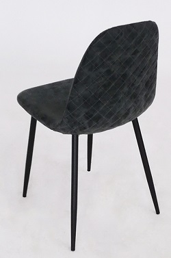 Мягкий стул из экокожи на металлокаркасе. Цвет темно-серый. 