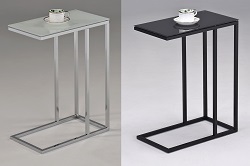 Приставной столик из МДФ и металла. Цвет: белый,черный. 