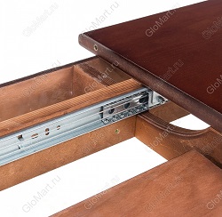 Раскладной овальный стол из дерева. Механизм раскладки.