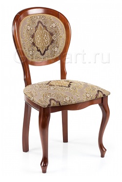 Стул из дерева и ткани для гостинной. Цвет: вишня. 