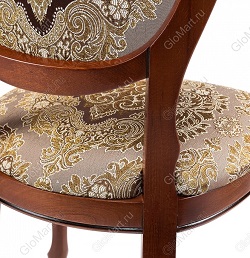 Стул из дерева и ткани для гостинной. Цвет: вишня. 