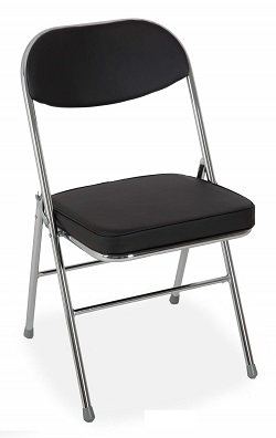 Складной стул на металлокаркасе. Цвет черный.