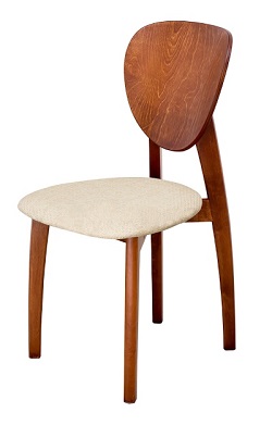Деревянный стул с мягким сиденьем. Цвет миланский орех.
