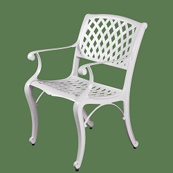 Белое садовое кресло