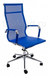 Компьютерное кресло синего цвета