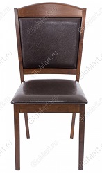 Деревянный стул с черной обивкой
