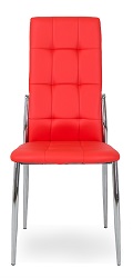 стул металлический, цвет кожзама красный