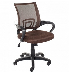 Компьютерное кресло на пластиковом каркасе. Цвета: коричневое, черное, серое. Высота сиденья регулируется