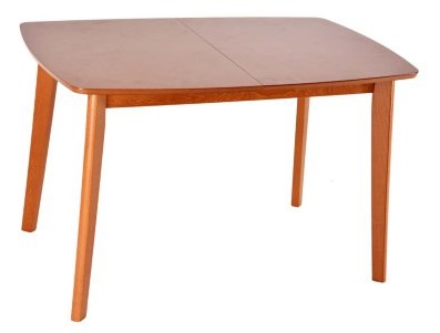 стол из массива дерева с прямоугольной столешницей в современном стиле