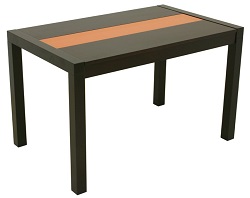 нераскладной прямоугольный стол с декоративным элементом