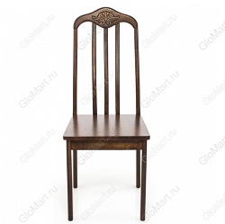 Деревянный стул с жестким сиденьем. Цвет коричневый
